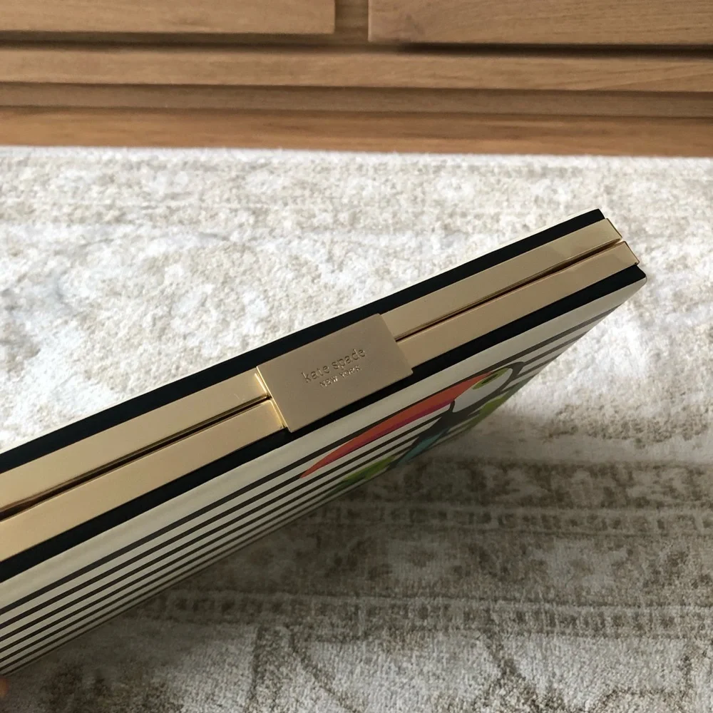 Kate Spade Toucan Parrot Striped Clutch Bag - Picture 3 of 6